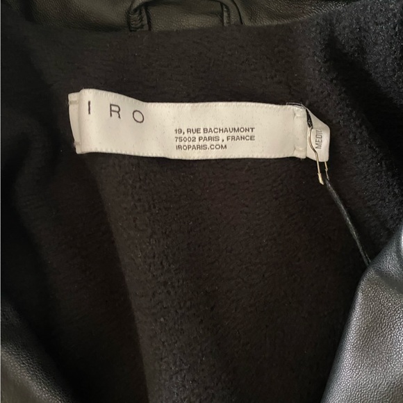 IRO Men’s Aronew Black Leather Biker Jacket NWT - Picture 12 of 12